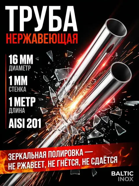Динамичная инфографика нержавеющей трубы Baltic Inox